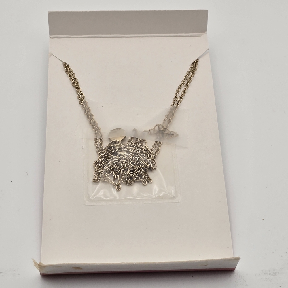 Bellissima 14K Gold Dipped Bellflower Multi Strand Pressed Flower Necklace - Picture 3 of 6